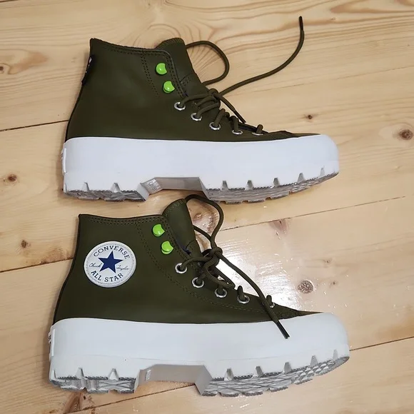 Converse Chuck Taylor All Star Boots Gore-Tex Lugged Waterproof Leather Moss 7 - Picture 9 of 16